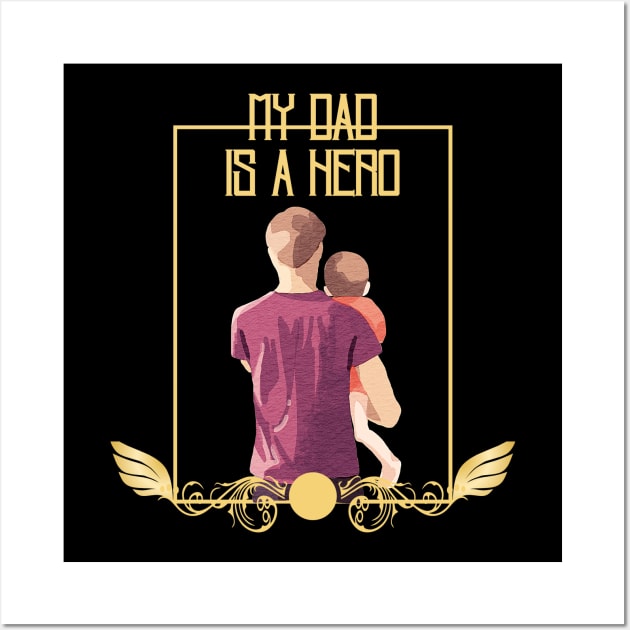 My dad is hero don't forget him Santa Christmas shirt holiday gift stickers Wall Art by El Rey 
